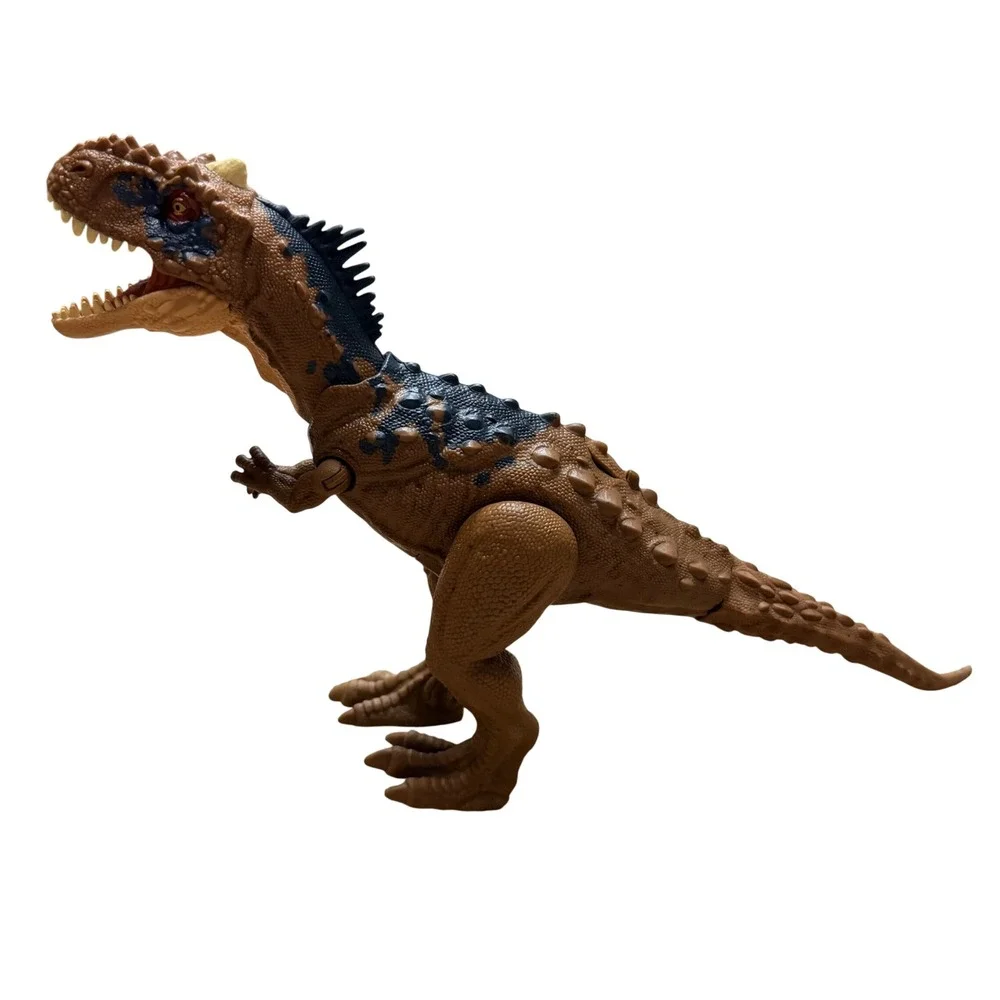 Mattel Jurassic World Roar Attack Majungasaurus Dinosaur Action Figure Brown Blu